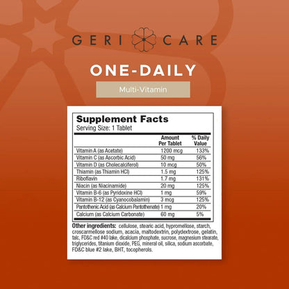 GeriCare Multivitamin Supplement Tablets, (Bottle of 1000) GeriCare