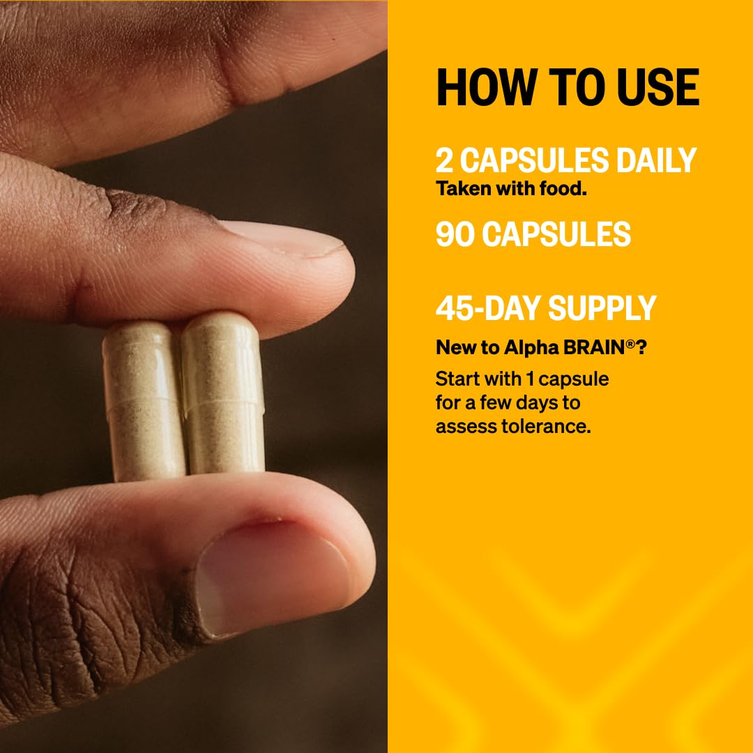 ONNIT Alpha Brain Nootropic Capsules for Men & Women, IGEN Non-GMO Tested Memory, Focus & Mental Clarity, with L-Theanine and Vitamin B6, 90 Count Each, Pack of 4 (360 Capsules) ONNITBuy Supplements Australia