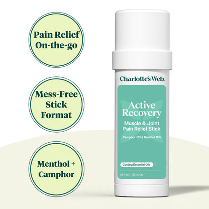 Charlotte's Web Active Recovery Muscle & Joint Pain Relief Stick 1oz Charlotte's WebBuy Supplements Australia