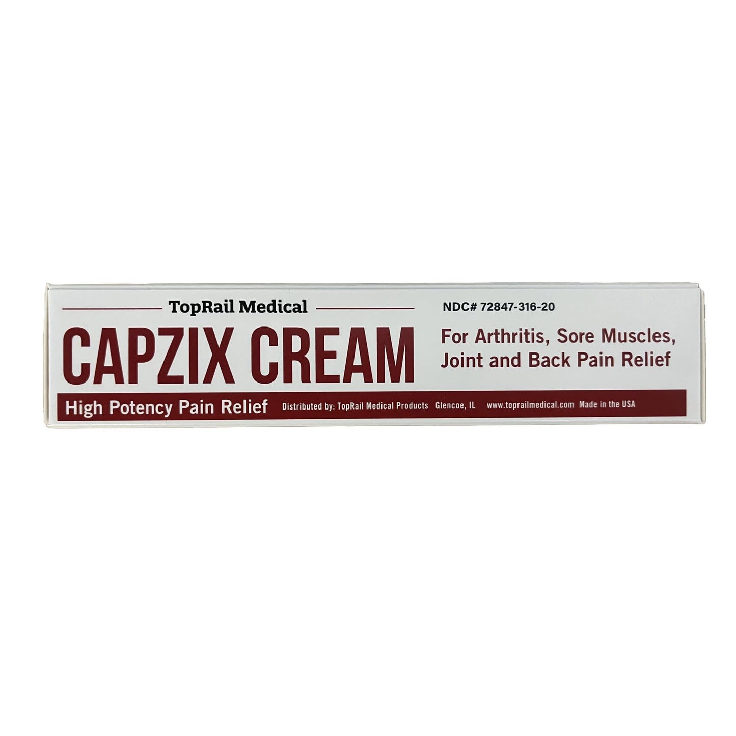 Capzix Cream for Pain Relief 2 OZ Capsaicin .1% High Potency/ Maximum Strength CAPZIX CREAMBuy Supplements Australia