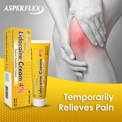ASPERFLEX™ Lidocaine Pain Relief Cream 4% - Fast-Acting Numbing Cream for Muscle & Joint Pain, Arthritis, Backache, and More - 15G ASPERFLEXBuy Supplements Australia