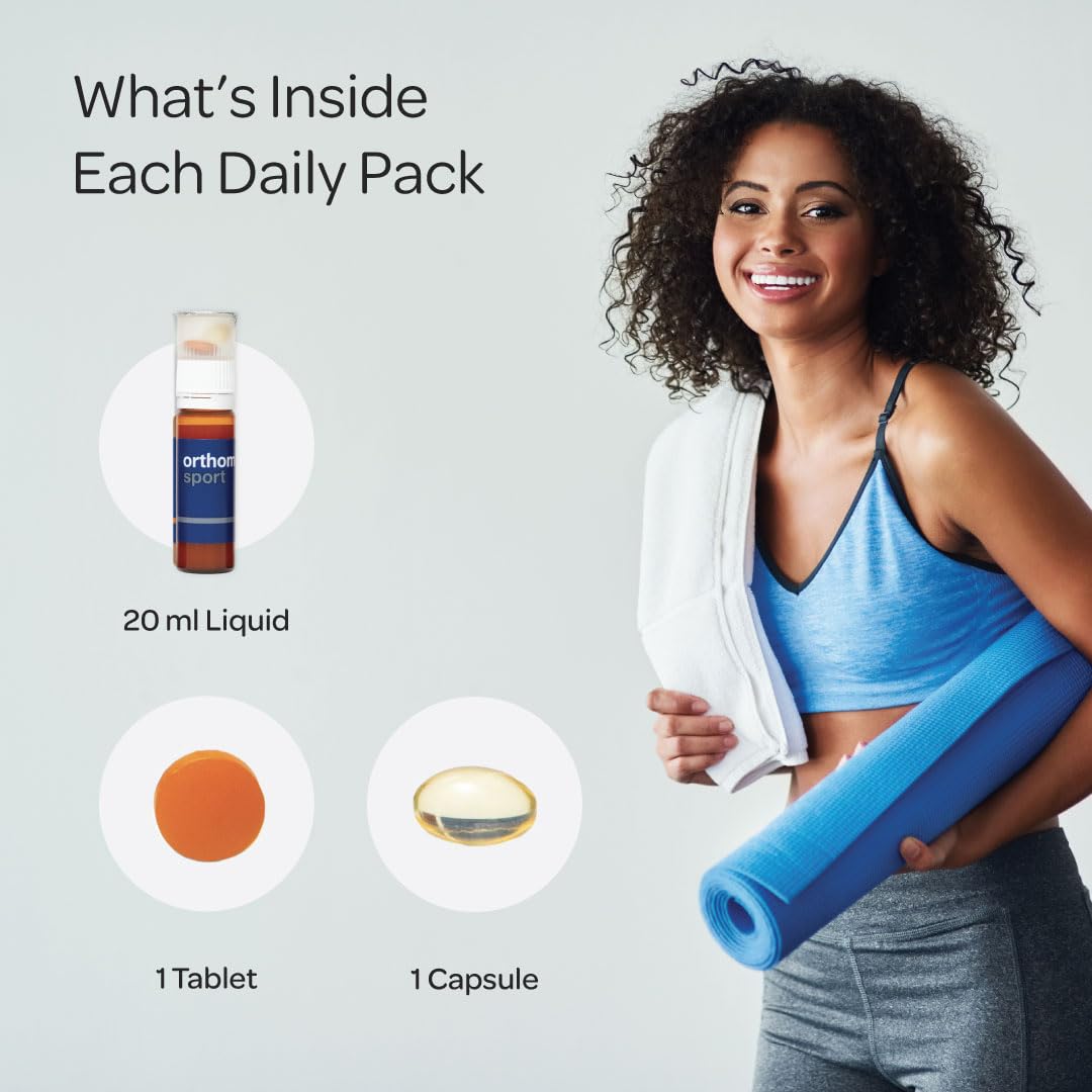 Orthomol Sport, 30-Day Supply, Premium Sports Nutrition Supplement with Vitamins A, B, C, D, E, Zinc, Iodine, Coenzyme Q10, L-Carnitine, Omega-3, and Essential Minerals for Optimal Performance OrthomolBuy Supplements Australia