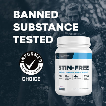 Transparent Labs Stim-Free Pre-Workout - Caffeine & Stim Free Pre Workout Powder Transparent LabsBuy Supplements Australia