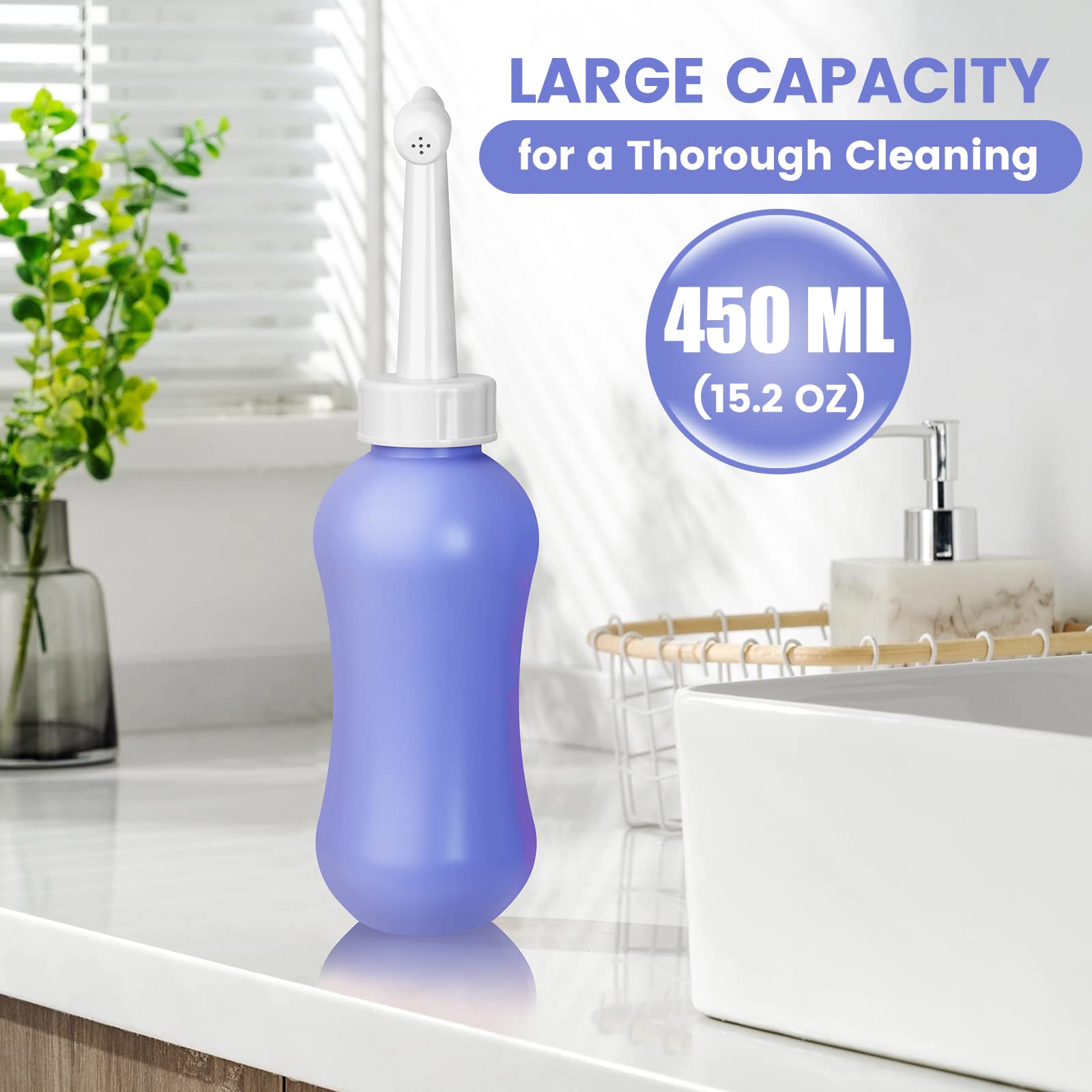 450ml Peri Bottle Postpartum for Feminine Care, 2 Pack Portable Travel Bidet for Toilet, Perineal Bottle VicnKioHBuy Supplements Australia