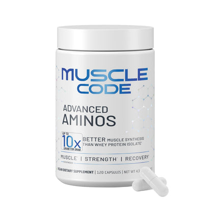 NAUTILUS Muscle Code Essential Amino Acid Capsules – Muscle Synthesis & Repair & Strength – Unflavored – 30 Servings – Clinically Studied