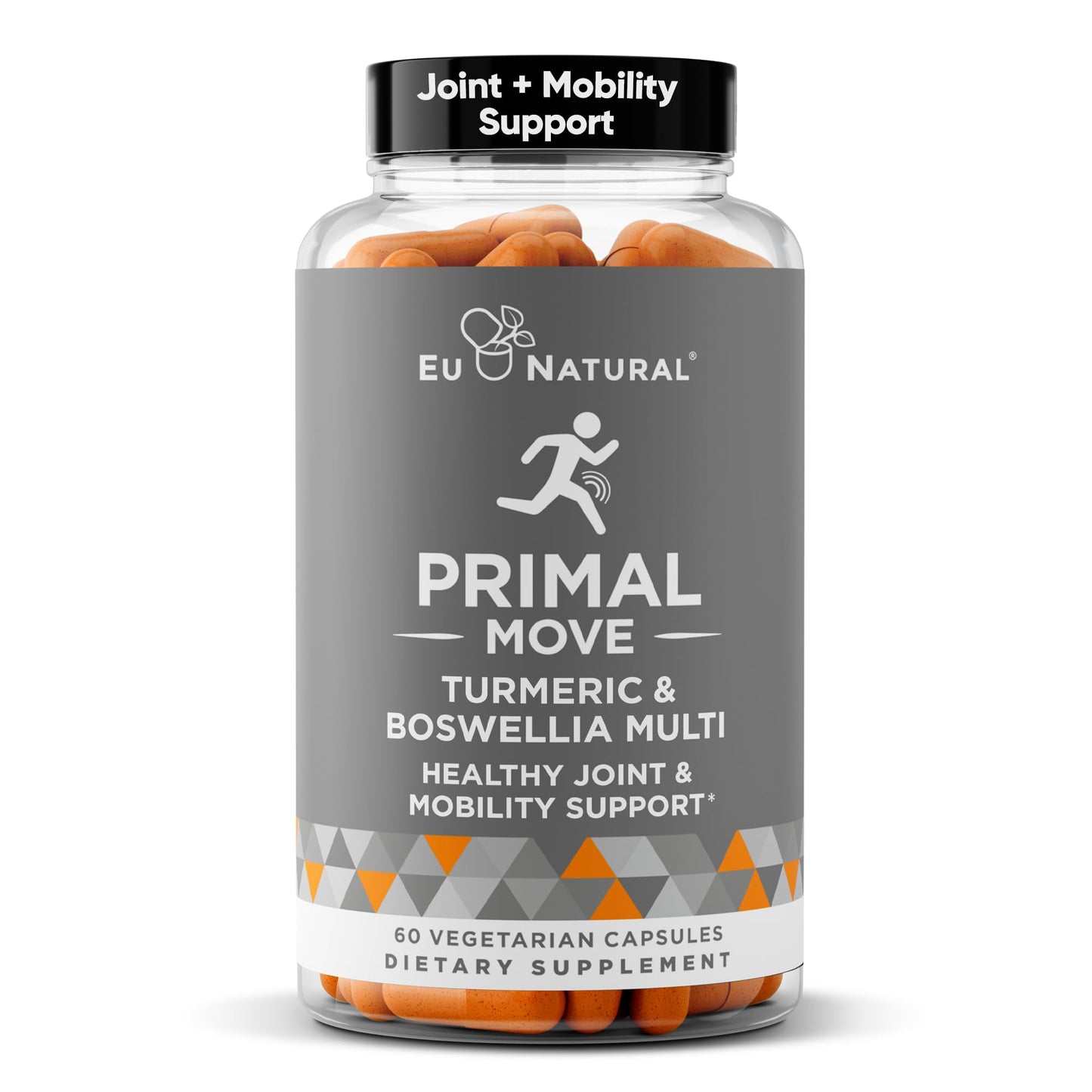 Primal Joint & Mobility Support - Advanced Joint Support Supplement for Women and Men - Turmeric, Boswellia, Ginger and Boron for Whole-Body Flexibility, Joint Health & Comfort - 60 Veg Soft Capsules Eu NaturalBuy Supplements Australia