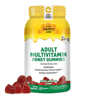Country Life® Tart Cherry & Adult Multivitamin Honey Gummies - Bundle - Non-GMO - Certified Gluten Free Country Life