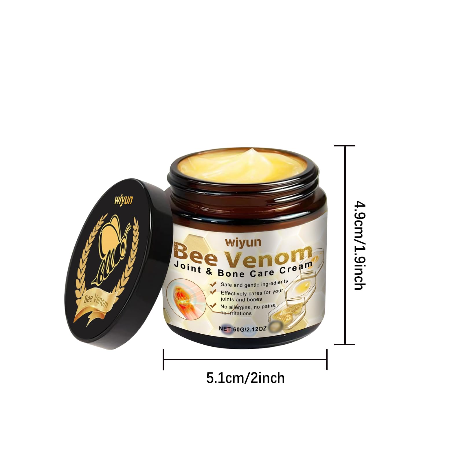 JOYVOIDX Bee Venom Joint Cream with with Glycerin & Lemon Extract, Helps Soothe Joint & Muscle Discomfort, Intense Moisturizing,Provides Cooling Sensation, Non-Greasy Fast Absorbing Formula,2.12 oz JOYVOIDXBuy Supplements Australia