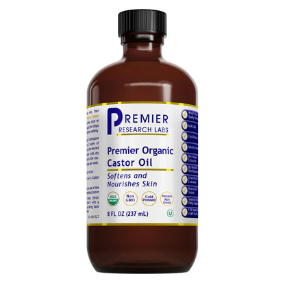 Premier Research Labs Organic Castor Oil for Face - Cold Pressed 100% Pure Castor Oil for Hair Growth, Skin & Body, Hexane Free - 8 Oz Bottle Premier Research LabsBuy Supplements Australia
