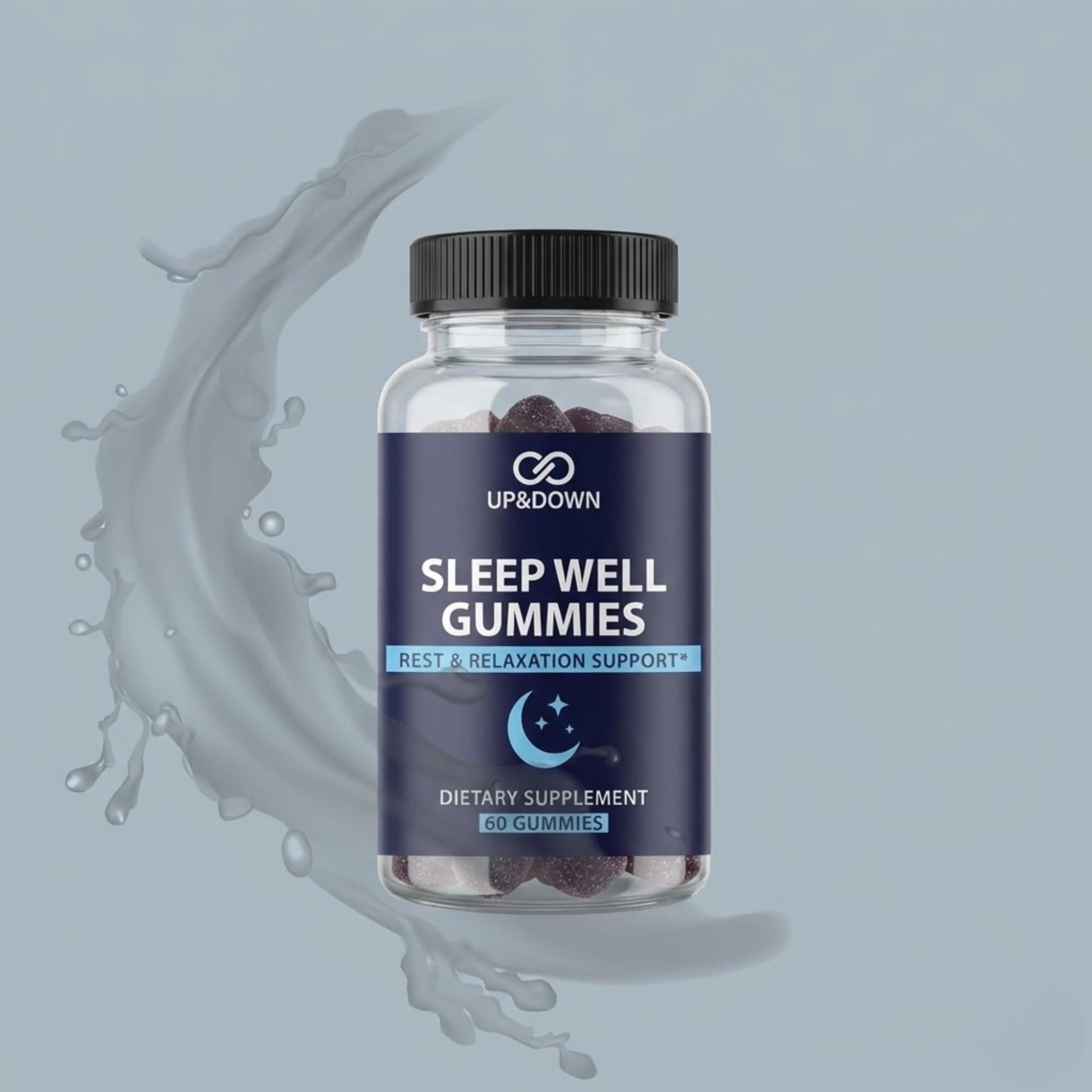 Up&Down Supplements Sleep Well Gummies | Deeper Sleep, Relaxation, Rest & Recovery Support | Melatonin, Vitamin B6 & Passionflower | Made in USA | Vegan, Non-GMO, Gluten Free | 60 Sleep Gummies Up&Down SupplementsBuy Supplements Australia