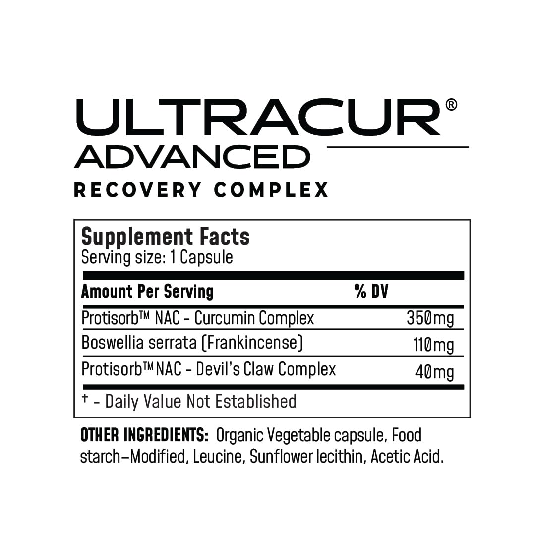 UltraCur Advanced Joint Support Supplement with High Absorption Curcumin - Extra Strength Protisorb Liquid Protein Scaffold - Supports Mobility & Flexibility with Devils Claw & Boswellia - 60 Capsules UltraCurBuy Supplements Australia
