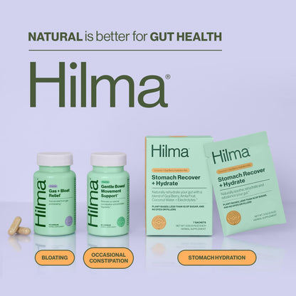 Hilma Natural Gas & Bloating Relief - with Lemon Balm, Fennel & Peppermint Leaf - Doctor HilmaBuy Supplements Australia