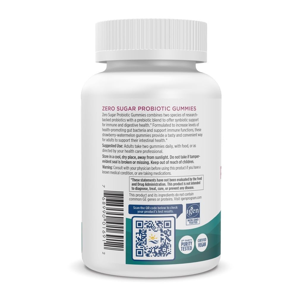 Nordic Naturals Zero Sugar Probiotic Gummies - Strawberry Watermelon Flavor - 40 Gummies - Supports Digestive Wellness & Immune Health - Non-GMO - Third Party Tested - Vegan - 20 Servings Nordic NaturalsBuy Supplements Australia