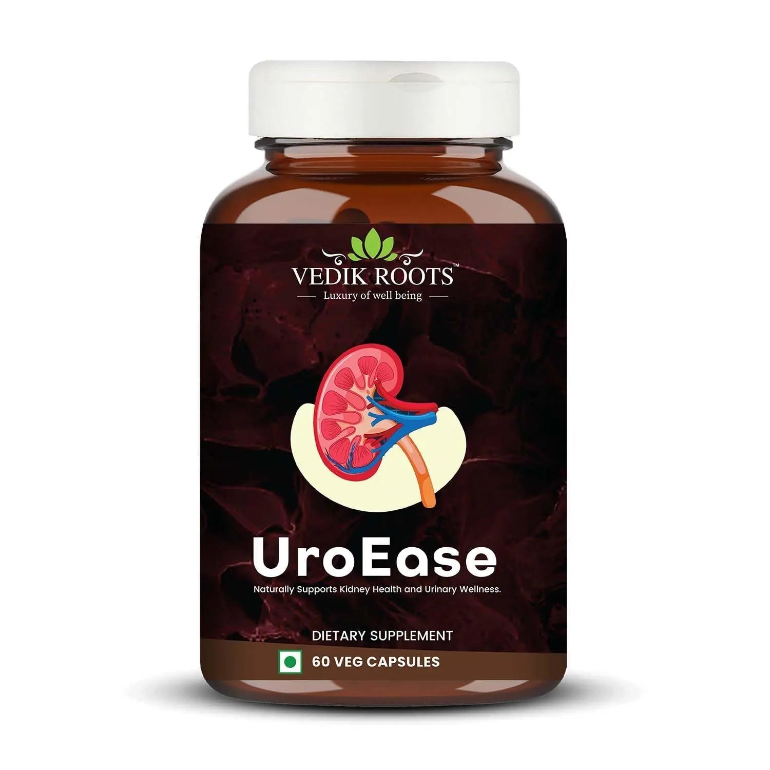 VEDIKROOTS UroEase | Ayurvedic Herbal Supplement for Kidney Health & Uric Acid Levels | Supports Urinary Tract Health | 60 Veg Capsules VEDIKROOTSBuy Supplements Australia