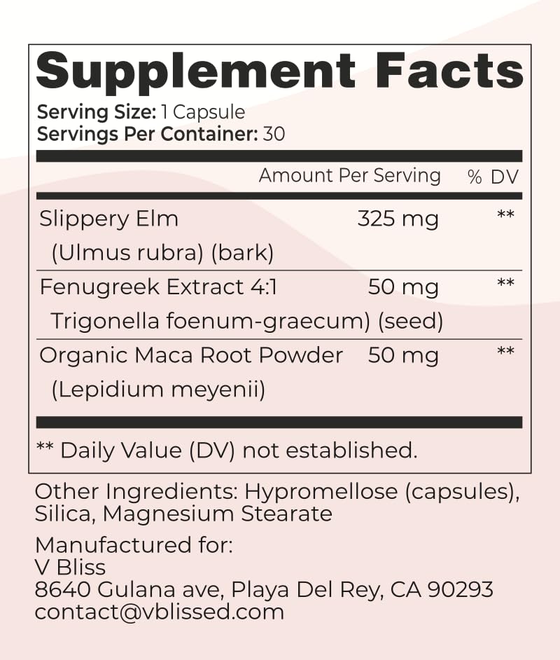 V Bliss Slippery Babe Vaginal Moisturizer Capsules | Relieves Vaginal Dryness with Slippery Elm V BlissBuy Supplements Australia