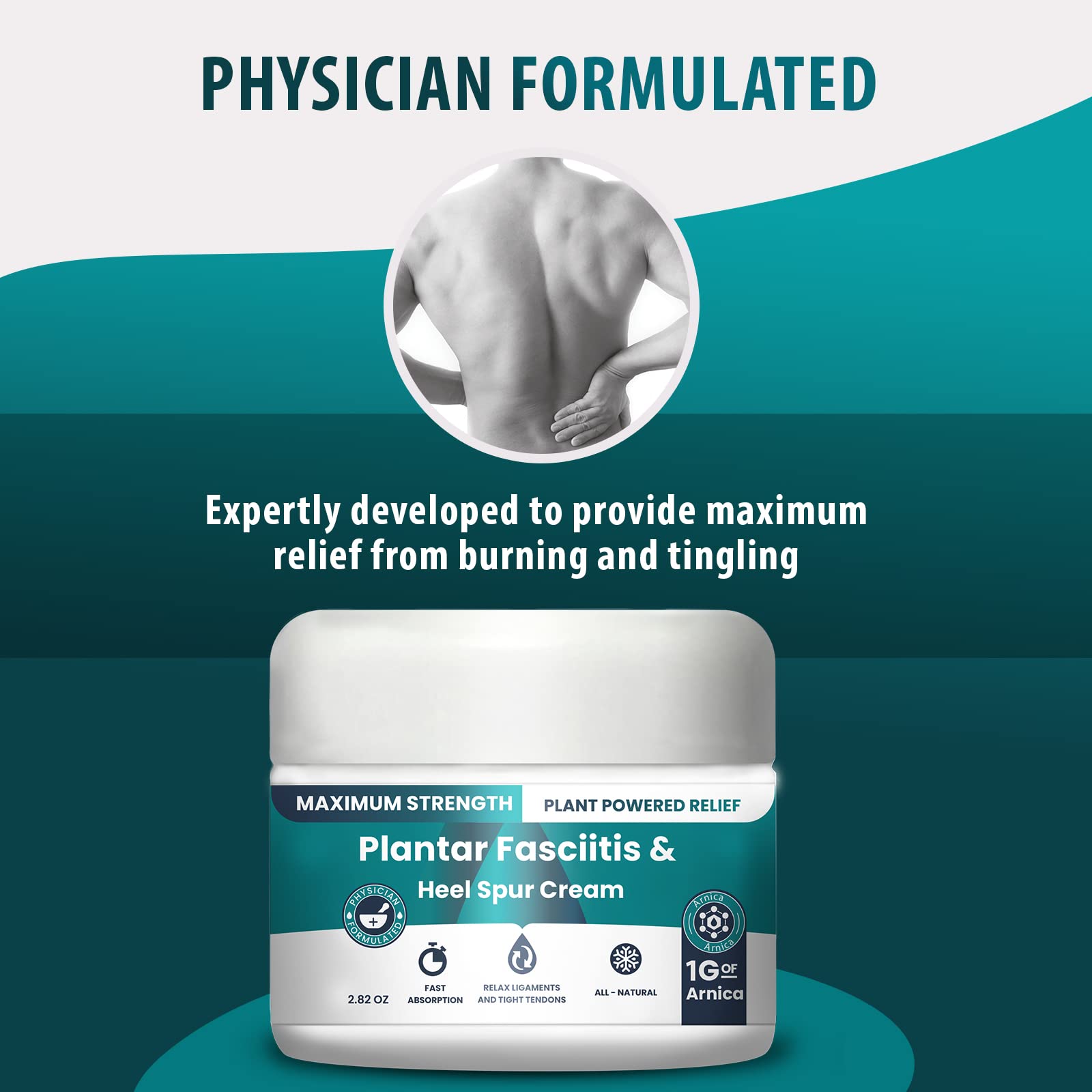 M PAIN MANAGEMENT TECHNOLOGIES Plantar Fasciitis And Heel Spur Cream By PMT - Cream For Foot Relief. High Concentration of Arnica; Vitamin B6, MSM, Glucosamine - To Soothe and Relieve - 2.82 OZ M PAIN MANAGEMENT TECHNOLOGIESBuy Supplements Australia