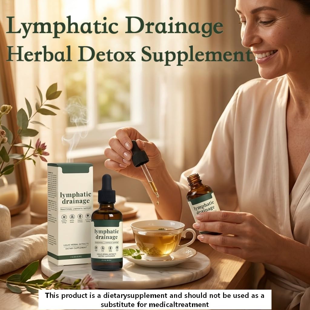 Sentk Organic Lymphatic Drainage Drops, Liposomal Herbal Blend – Supports Lymph System, Reduces Swelling, Boosts Immunity & Vitality, Enhance Clarity, Portable Dropper Design, 2 fl oz (2 Pack) SentkBuy Supplements Australia