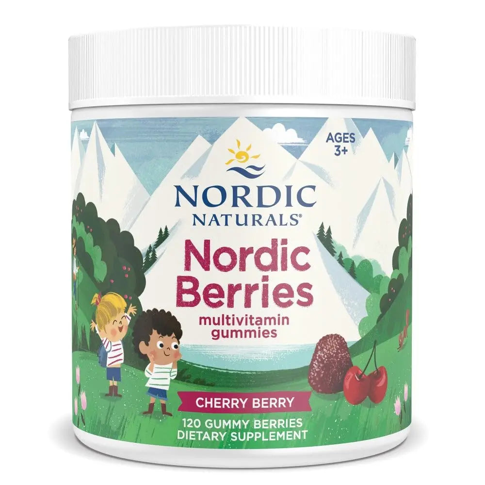 Nordic Naturals Nordic Berries, Cherry Berry - 120 Gummy Berries - Great-Tasting Multivitamin for Ages 2+ - Growth, Development, Optimal Wellness Nordic NaturalsBuy Supplements Australia