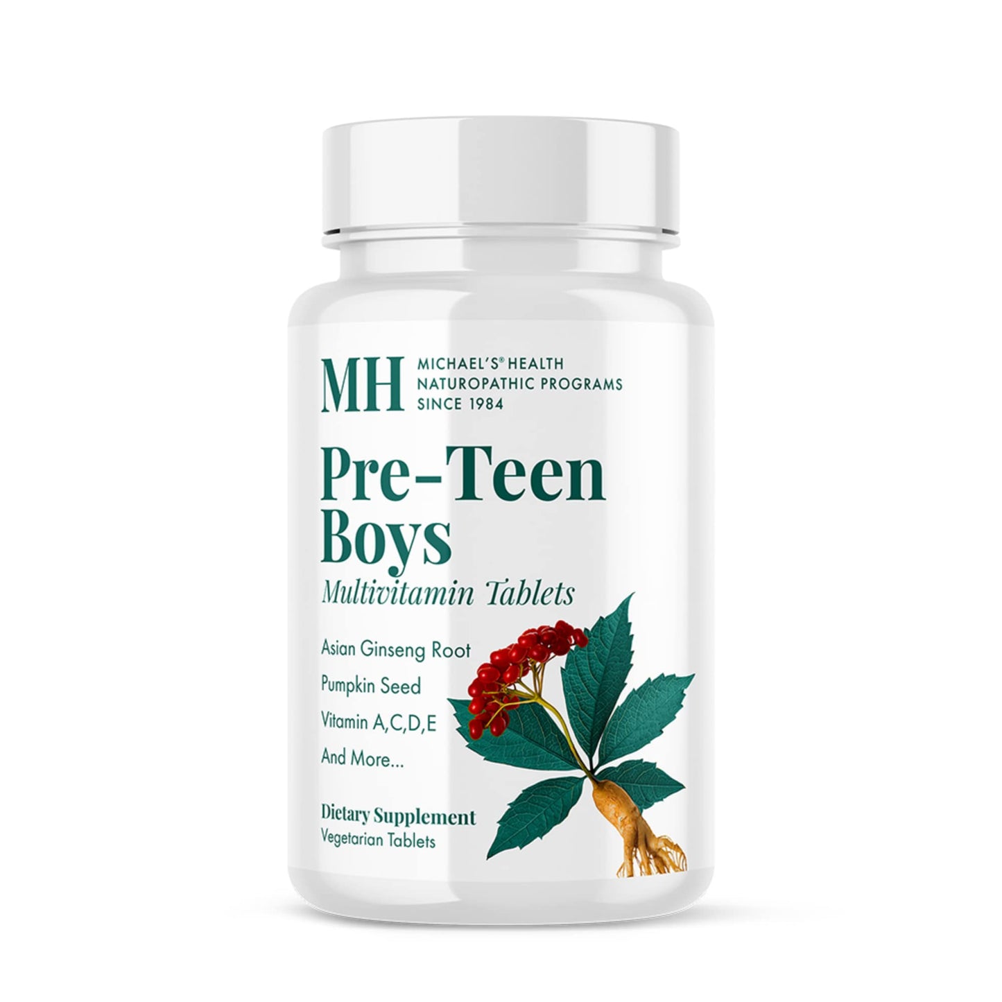 Michael's Health Naturopathic Programs Pre-Teen Boys Daily Multivitamin - 60 Vegetarian Tablets - With Male Herbal Blend - Kosher - 60 Servings MICHAEL'SBuy Supplements Australia