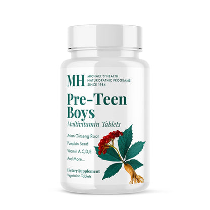 Michael's Health Naturopathic Programs Pre-Teen Boys Daily Multivitamin - 60 Vegetarian Tablets - With Male Herbal Blend - Kosher - 60 Servings MICHAEL'SBuy Supplements Australia
