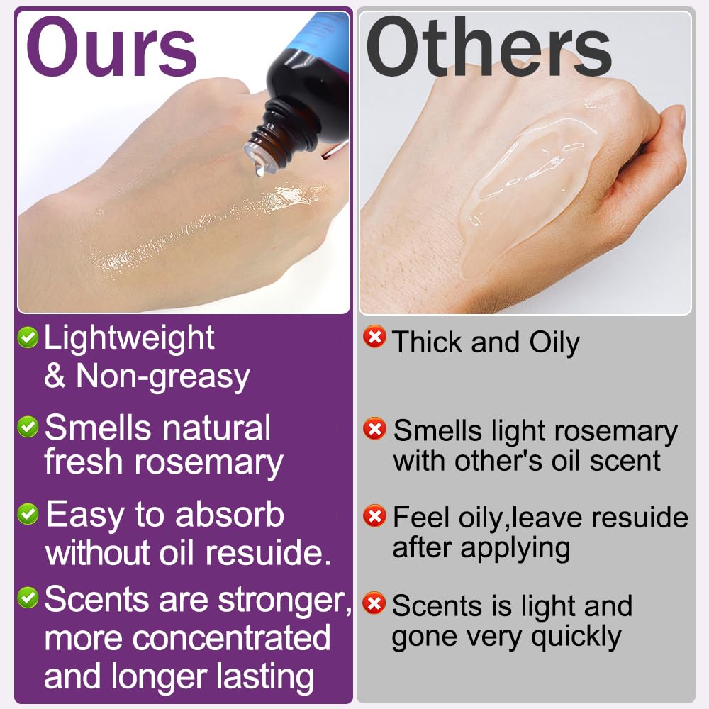 Rosemary Oil for Hair Growth,100% Pure Undiluted Light-Weight Non-Greasy Rosemary Essential Oil GIFBEABuy Supplements Australia