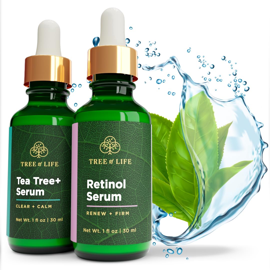 Tree of Life Retinol Serum & Tea Tree Serum for Face - Skin Care Duo Tree of Life BeautyBuy Supplements Australia
