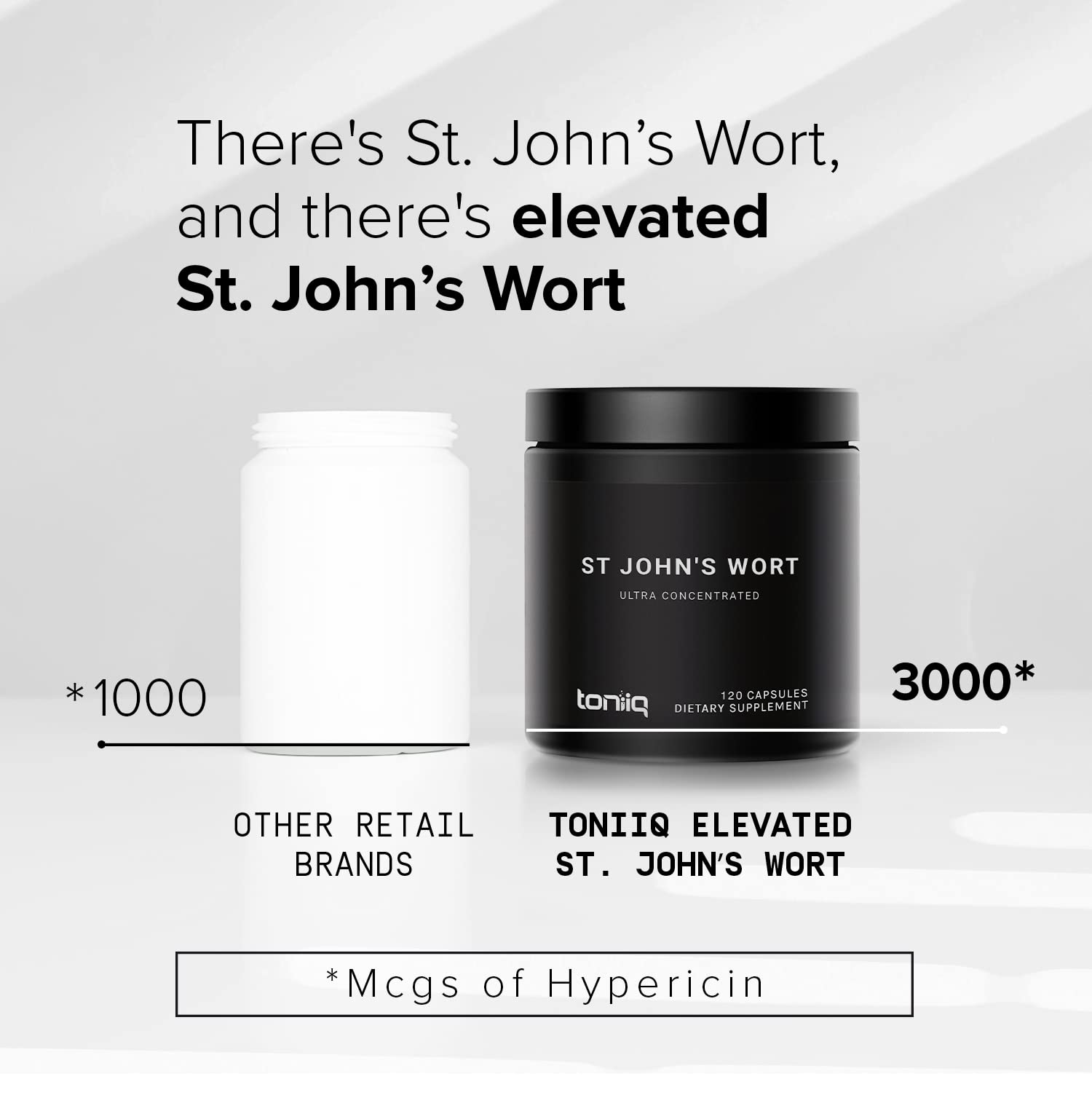 1,000mg Ultra High Strength St. John's Wort Capsules (Non-GMO) - 7X Concentrated ToniiqBuy Supplements Australia