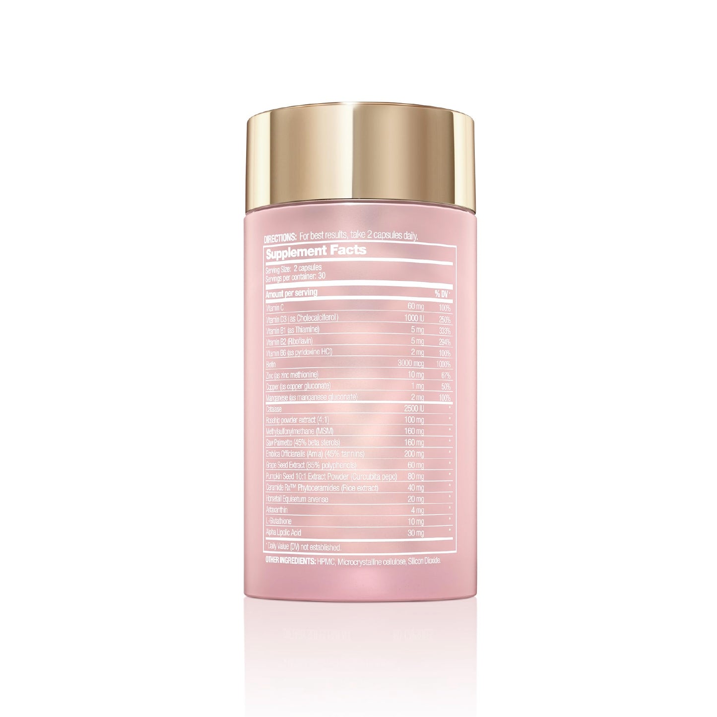 Halo Beauty Hair Skin & Nails Supplement | Thicker Hair Growth, Radiant Skin & Strong Nails Support with Biotin, Saw Palmetto & Phytoceramides | Vegan Capsules | Made in USA | 1-Month Supply Halo BeautyBuy Supplements Australia