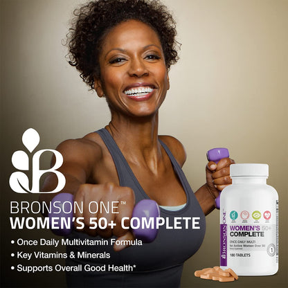 Bronson ONE Daily Women’s 50+ Complete Multivitamin Multimineral, 180 Tablets BronsonBuy Supplements Australia