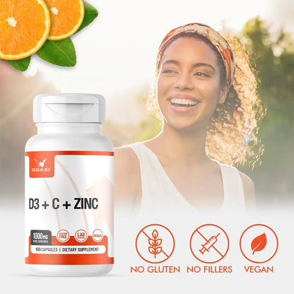 Integral Wellness - Vitamin Complex w/Vitamin D3, C, K2 and Zinc (100 Capsules) - Filler Free, 3rd Party Tested, Clinically Dosed, Bioavailable Forms Integral WellnessBuy Supplements Australia