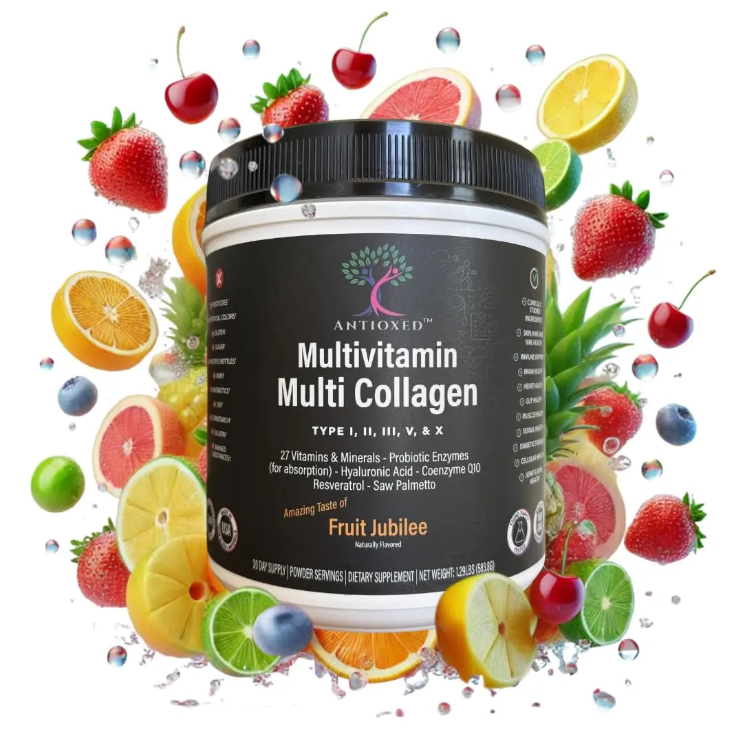 Antioxed Multi Collagen Multivitamin for Women+Men, Keto, Skin, Joint, Cognitive, Heart, Sensual, & Immune Health, Hydrolyzed Peptides, Antioxidants, Probiotics AntioxedBuy Supplements Australia