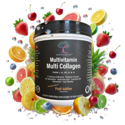 Antioxed Multi Collagen Multivitamin for Women+Men, Keto, Skin, Joint, Cognitive, Heart, Sensual, & Immune Health, Hydrolyzed Peptides, Antioxidants, Probiotics AntioxedBuy Supplements Australia