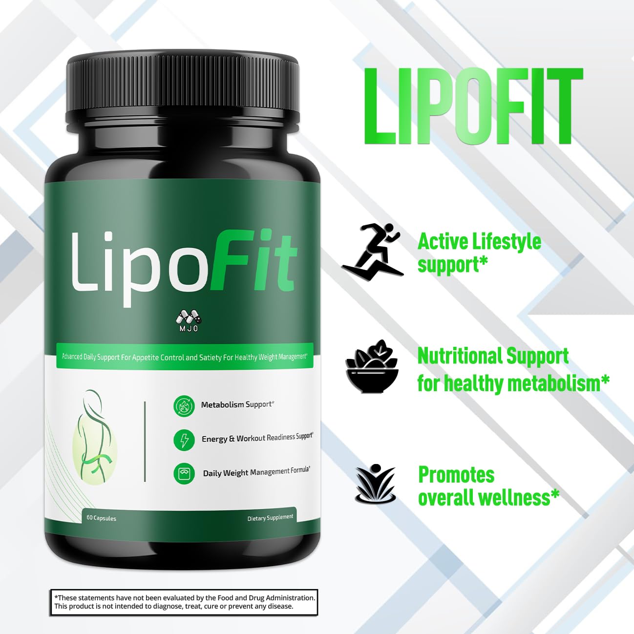 Lipo Fit Capsules, Official Lipo Fit Pills with All Natural Ingredients, Advanced Overall Health and Wellness Vitamin Supplement Formula for Maximum Strength Multivitamin Support (60 Capsules) MJOBuy Supplements Australia