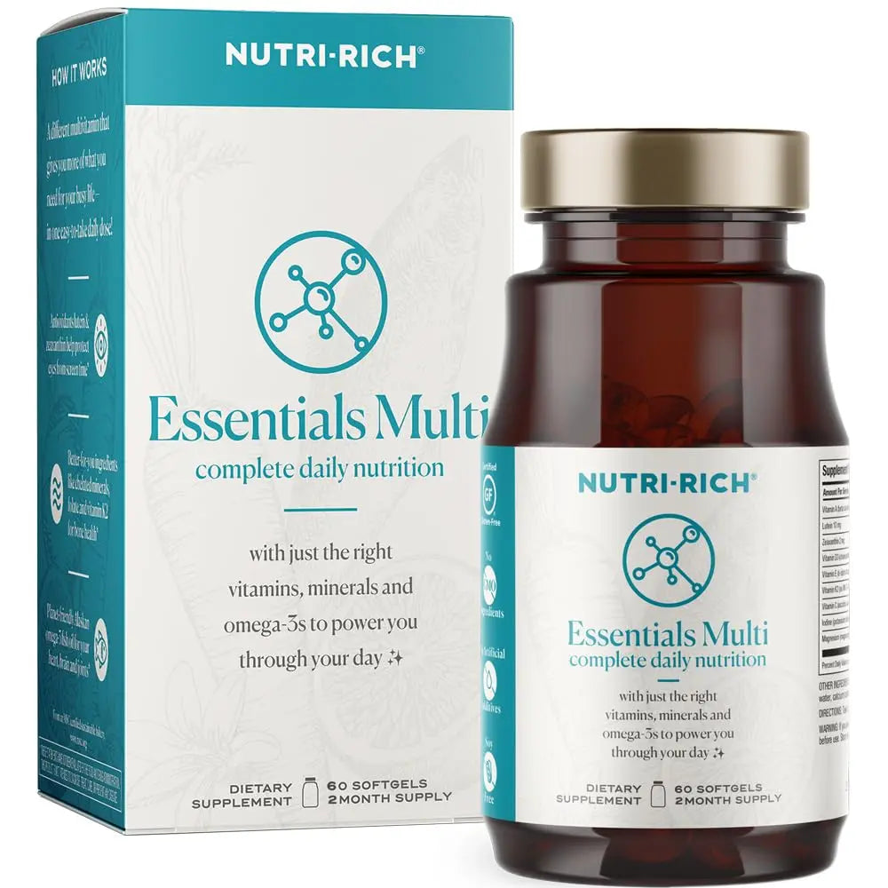Nutri-Rich Essentials Multi | Multivitamin Supplement with Fish Oil Omega-3 for Men and Women, Supports Energy, Immune Health Nutri-Rich