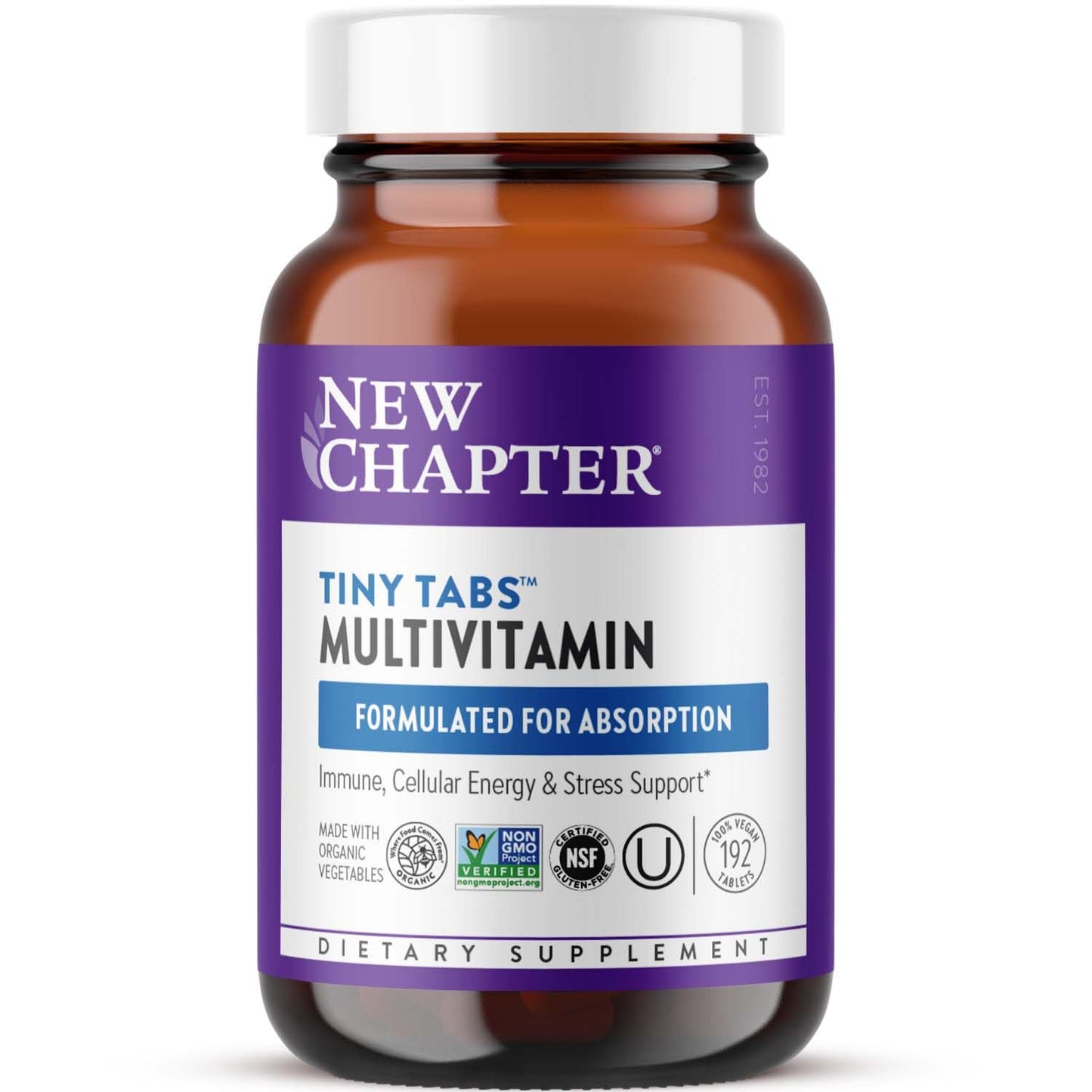 New Chapter Tiny Tabs Multivitamin with 20+ Nutrients for Immune, Cellular Energy & Stress Support, Including Vitamin D3 + B Vitamins, 192 Count New ChapterBuy Supplements Australia