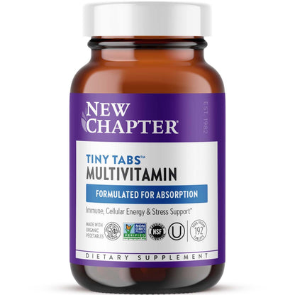 New Chapter Tiny Tabs Multivitamin with 20+ Nutrients for Immune, Cellular Energy & Stress Support, Including Vitamin D3 + B Vitamins, 192 Count New ChapterBuy Supplements Australia