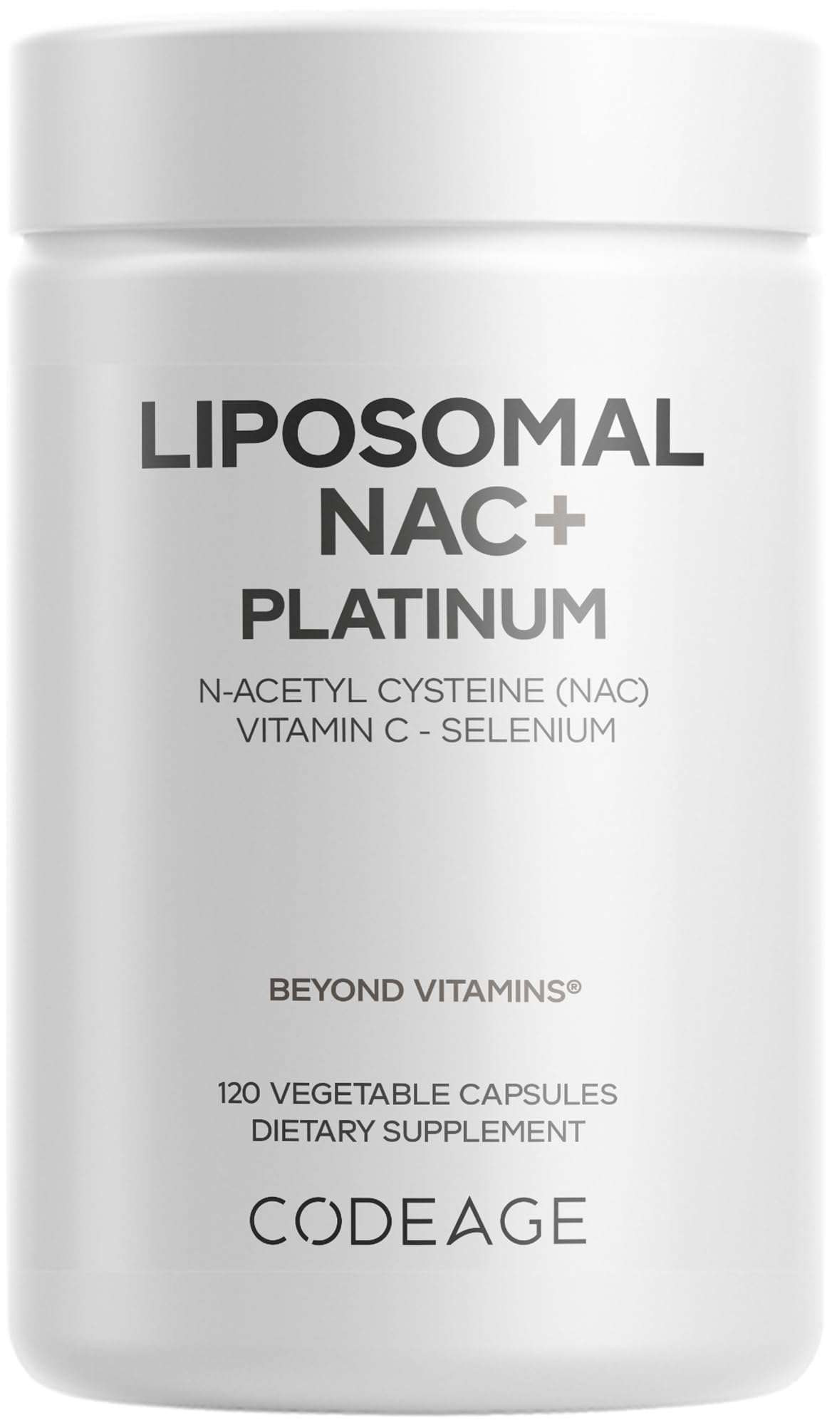 Codeage Liposomal NAC+ Platinum - N-Acetyl L-Cysteine, Vitamin C, Alpha Lipoic Acid, Selenium - 2-Month Supply - Helix Liposomal Delivery - Phospholipid - Non-GMO NAC Dietary Supplement - 120 Capsules CodeageBuy Supplements Australia
