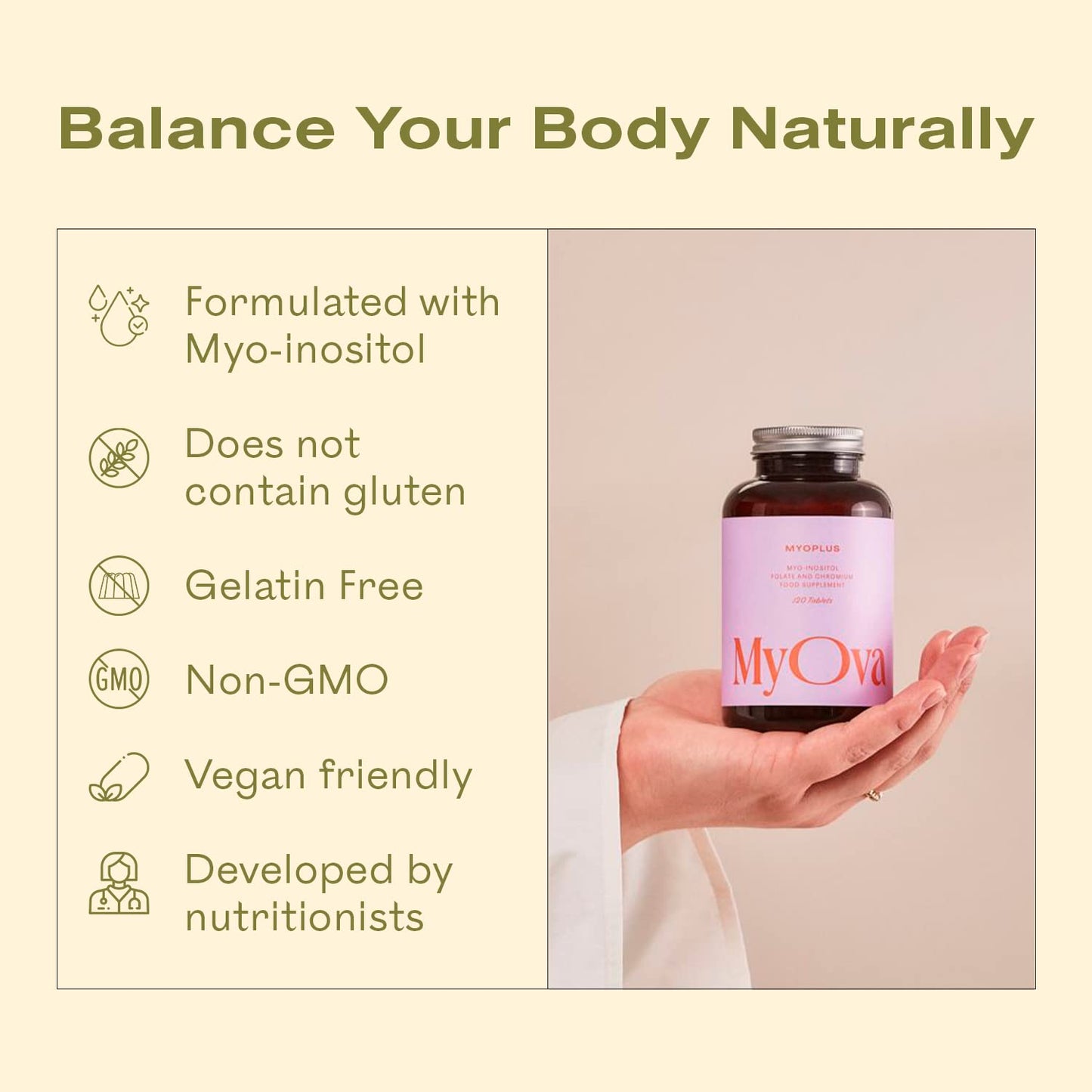 3 Pack of MyOva Myoplus - Natural Female Support Supplement for PCOS - 4000mg Myo MyOvaBuy Supplements Australia