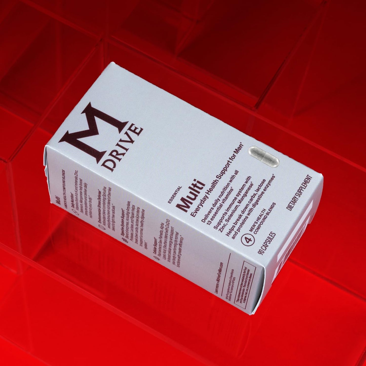 Mdrive Multivitamin for Men, Daily Multivitamin - Immune Health Support from Zinc, Selenium, Manganese & Vitamin D, Enzymes for Digestive Support, CoQ10 for Energy and Vitamin K2, 90 Capsules MdriveBuy Supplements Australia