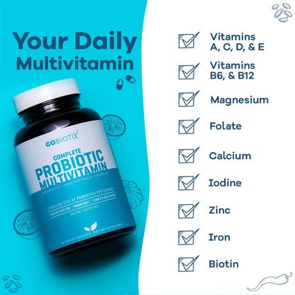 GOBIOTIX Probiotic Multivitamin Supplement - Daily Multivitamins with Probiotics GOBIOTIXBuy Supplements Australia