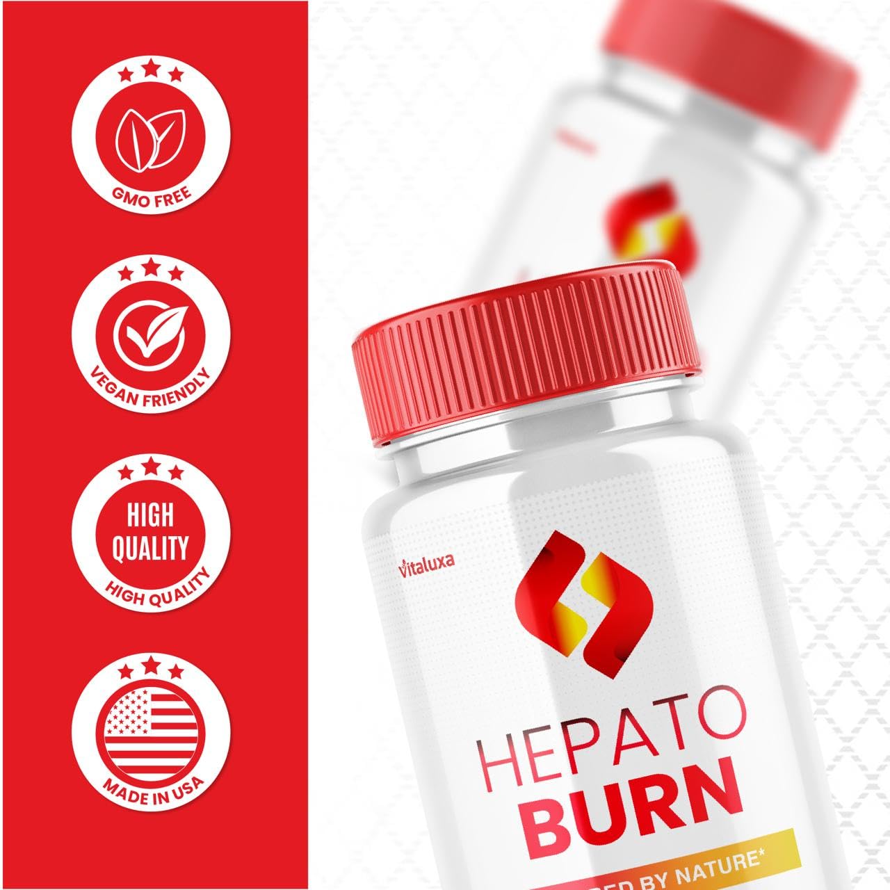 Hepato Burn Capsules - HepatoBurn Supplement Pills Advanced Formula Wait Premium Blend All Natural Loss Support for Men Women, Hepataburn Reviews Maximum Strength Burner Health Wellness (60 Capsules) VitaluxaBuy Supplements Australia