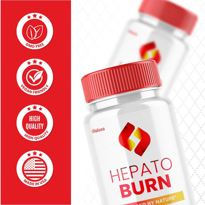 Hepato Burn Capsules - HepatoBurn Supplement Pills Advanced Formula Wait Premium Blend All Natural Loss Support for Men Women, Hepataburn Reviews Maximum Strength Burner Health Wellness (60 Capsules) VitaluxaBuy Supplements Australia