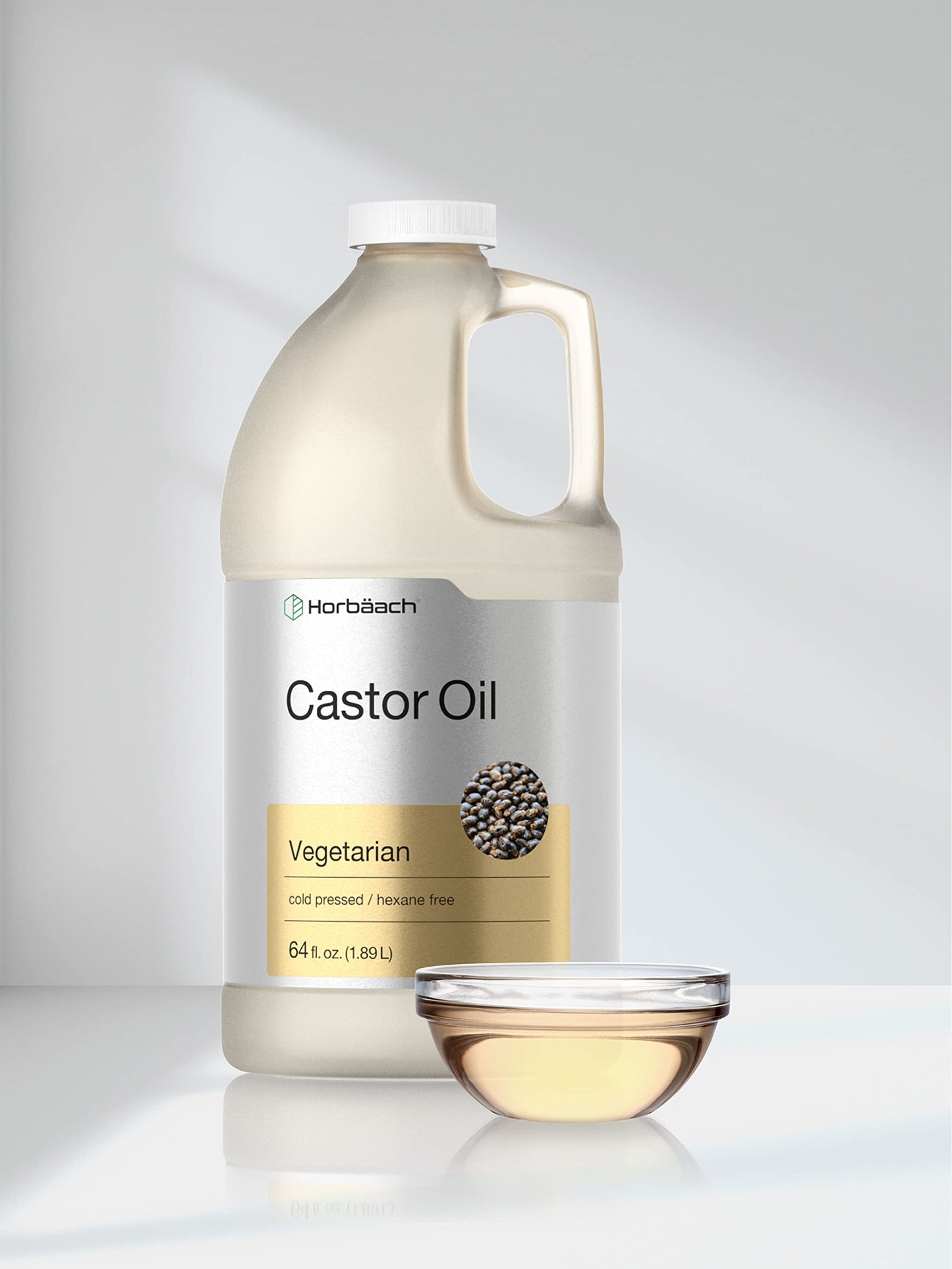 Castor Oil 64oz | for Hair Health, Eyelashes & Eyebrows | Hexane Free & Cold Pressed HorbäachBuy Supplements Australia