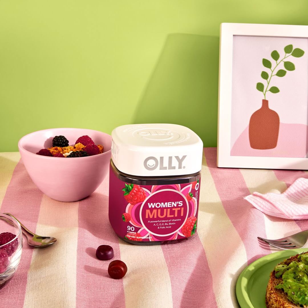 OLLY Women's Multivitamin Gummy, Vitamins A, D, C, E, Biotin, Folic Acid, Adult Chewable Vitamin, Berry Flavor OLLYBuy Supplements Australia