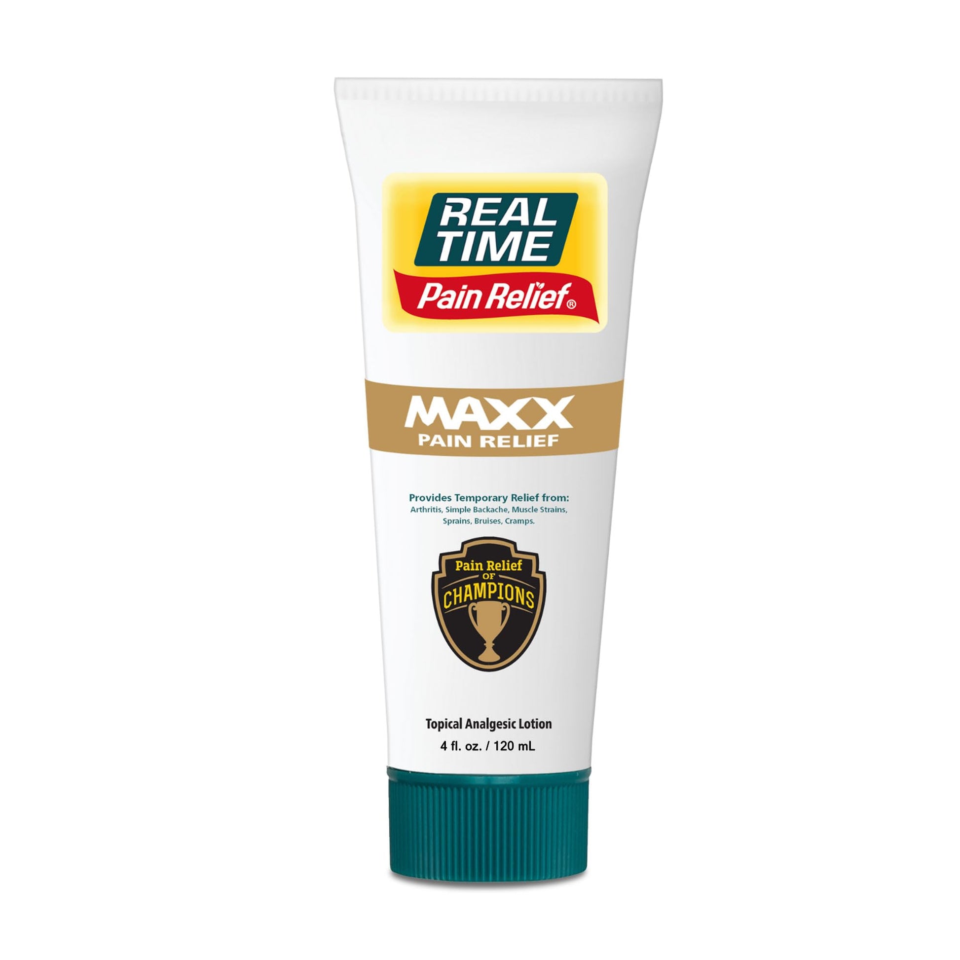 Real Time Pain Relief MAXX 4oz Tube | 18 Natural Ingredients: Arnica, Menthol & Peppermint | Maximum Strength Muscle Pain Relief Lotion for Arthritis, Hands, Ankles, Back, Shoulders, Knees & Joints Real Time Pain ReliefBuy Supplements Australia