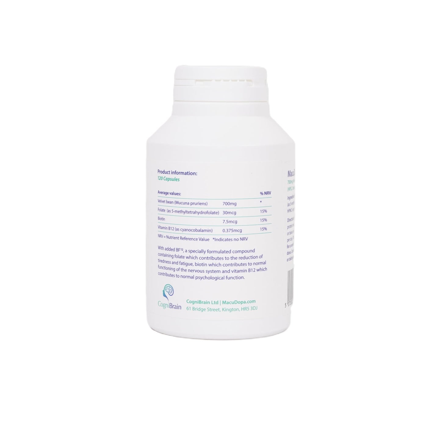 Macudopa Day Capsules 700mg Proprietary Blend, 63% HPLC standardised Levodopa. 120 Veggie Capsules MacuDopaBuy Supplements Australia