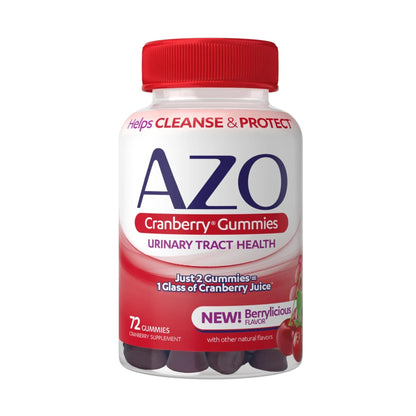 AZO Urinary Tract Health Gummies Bundle - D-Mannose 2000mg Citrus 40 Count and Cranberry 72 Count AZOBuy Supplements Australia