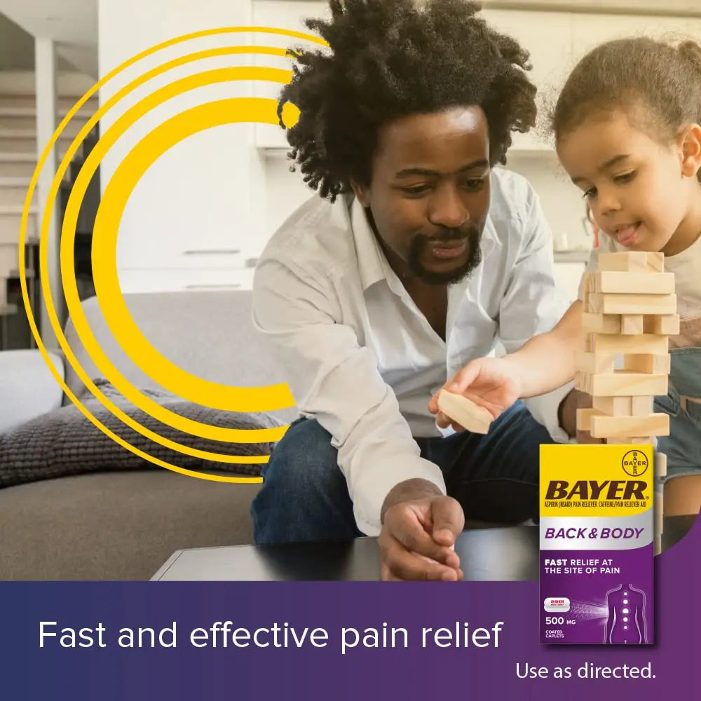 Bayer Extra Strength 500mg Aspirin Plus Caffeine for Powerful Pain Relief, 200 Coated Caplets BayerBuy Supplements Australia
