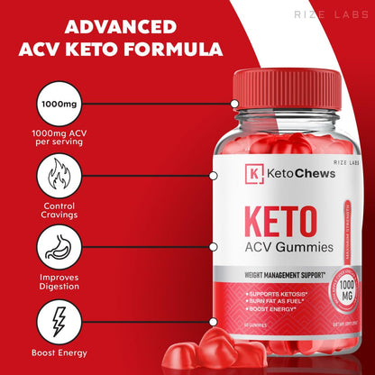 (2 Pack) Keto Chews Gummies - Keto Chews ACV Gummies for Weight Loss 525 MG rize labsBuy Supplements Australia