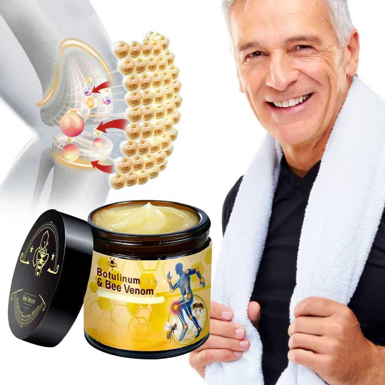 2 Pcs Botulinum Bee Venom Bone Healing Cream,Throughout Release Joint Activities Muscle Relief Massage Gel. Aus HealthcareBuy Supplements Australia
